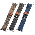 Bracelet Vintage en Laine et  Cuir pour Apple Watch