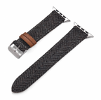 Bracelet Vintage en Laine et  Cuir pour Apple Watch