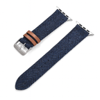 Bracelet Vintage en Laine et  Cuir pour Apple Watch