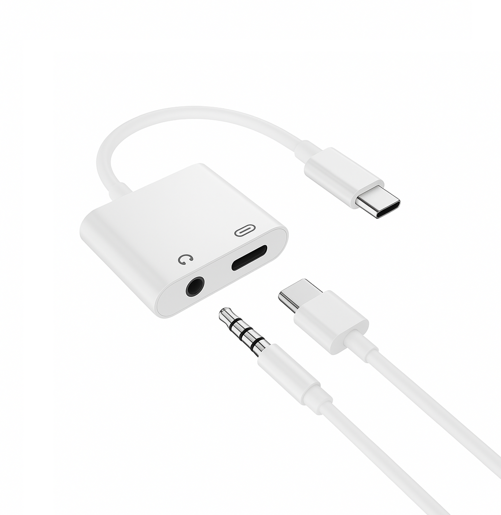 Adaptateur USB-C vers Jack + USB-C