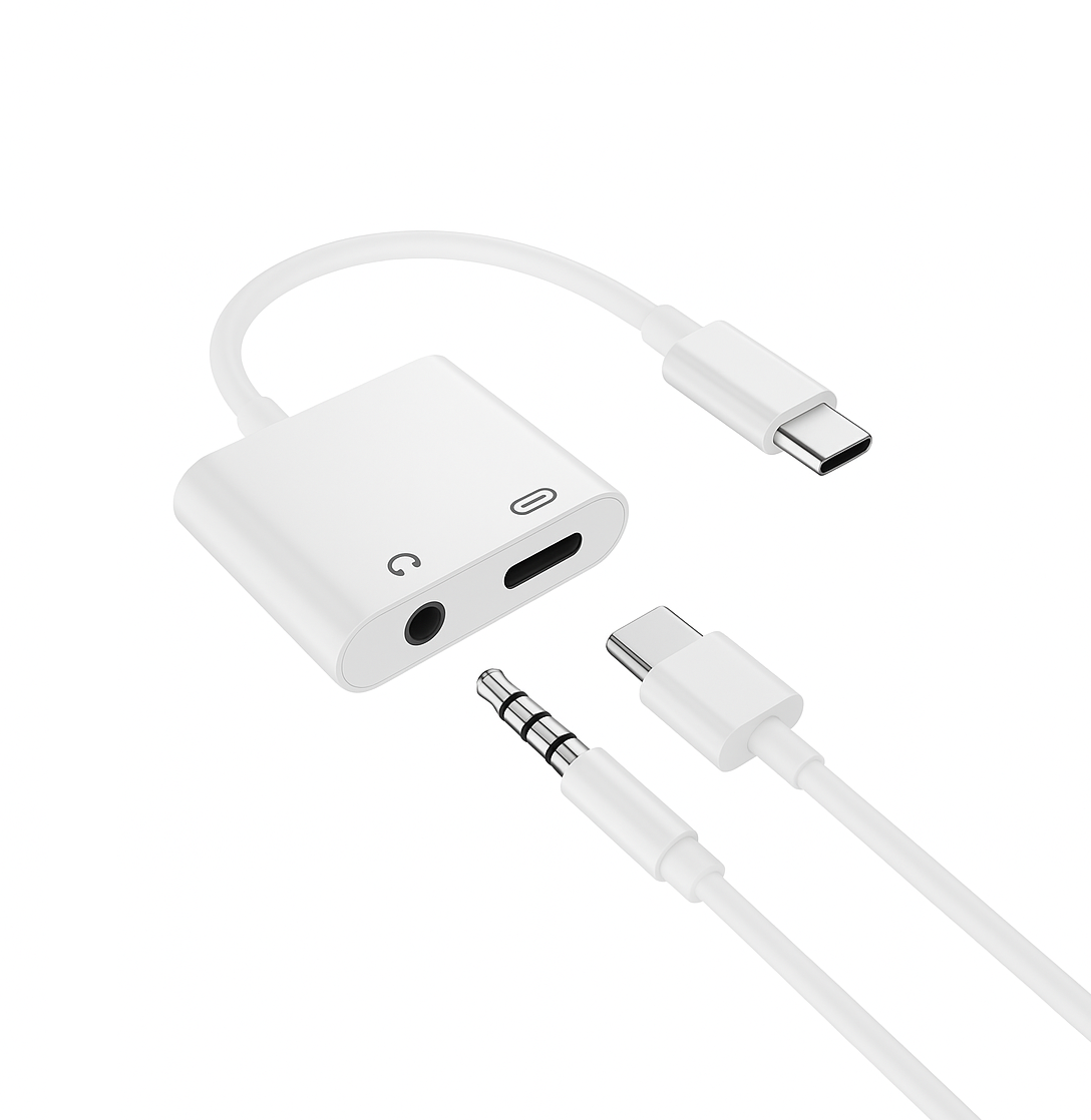 Adaptateur USB-C vers Jack + USB-C