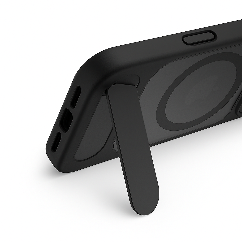 Coque MagSafe Matte avec Support Pliable pour iPhone