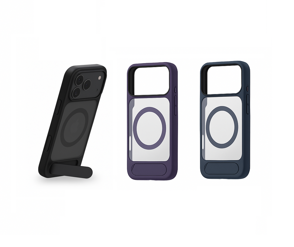 Coque MagSafe Matte avec Support Pliable pour iPhone