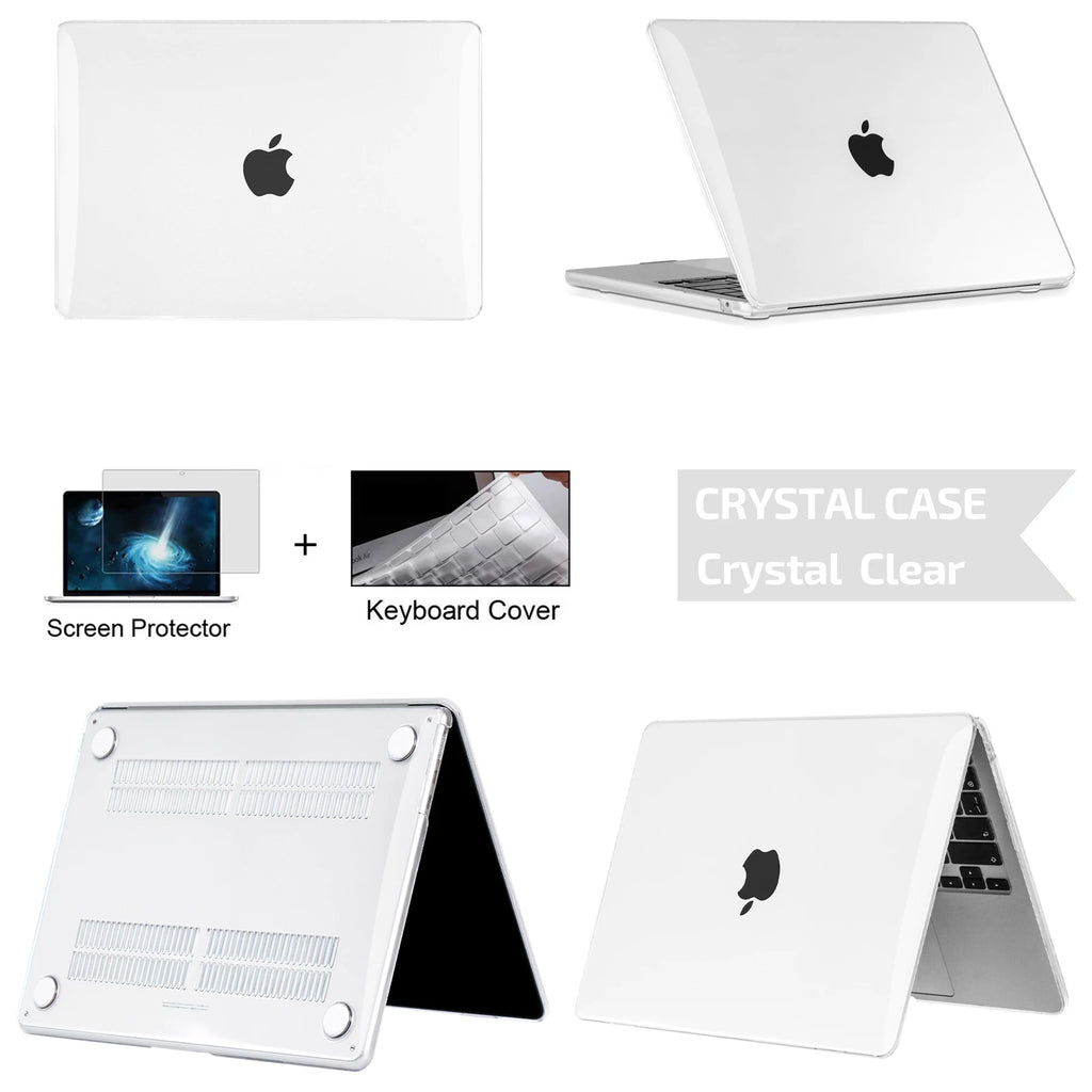Coque Rigide couleur cristal unie pour MacBook