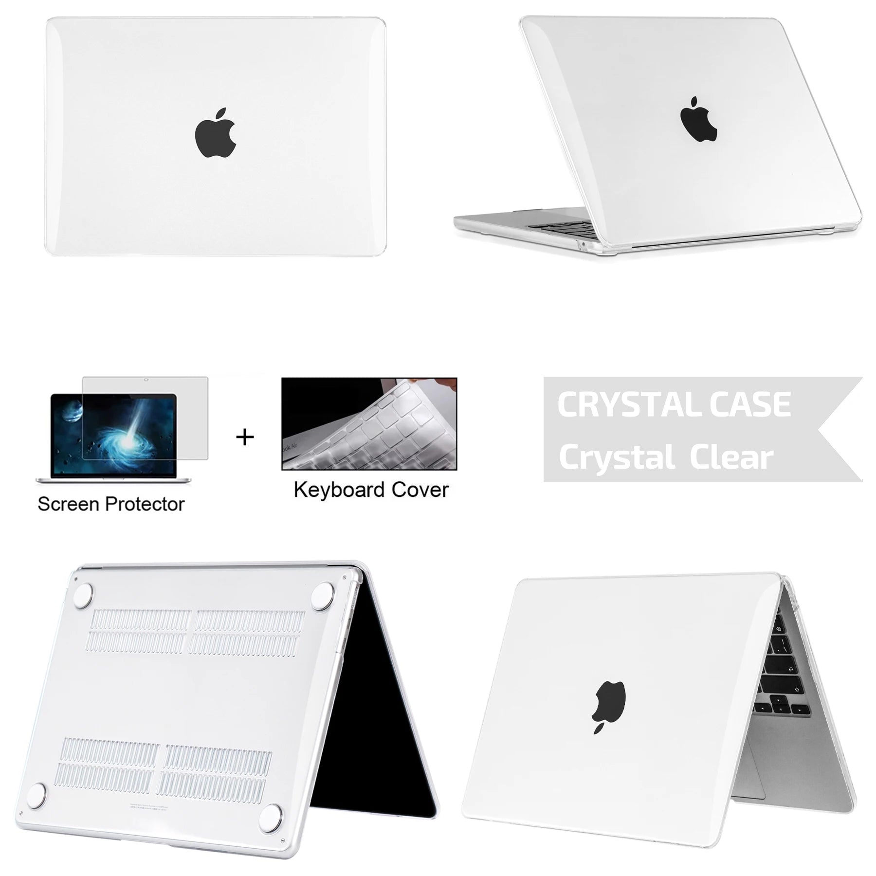 Coque Rigide couleur cristal unie pour MacBook
