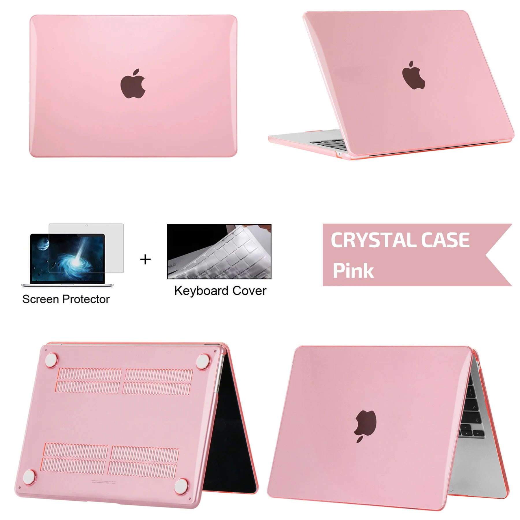 Coque Rigide couleur cristal unie pour MacBook