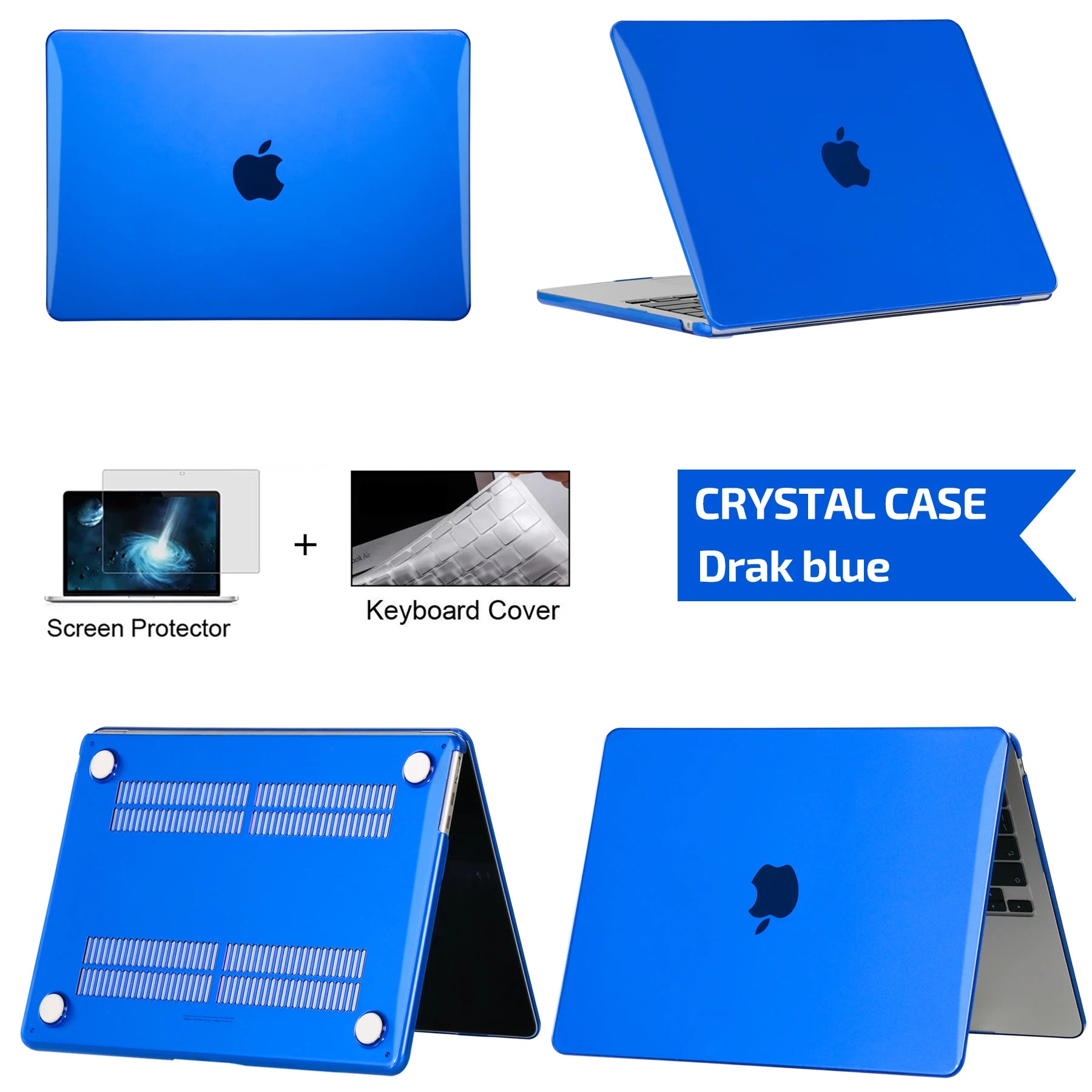 Coque Rigide couleur cristal unie pour MacBook
