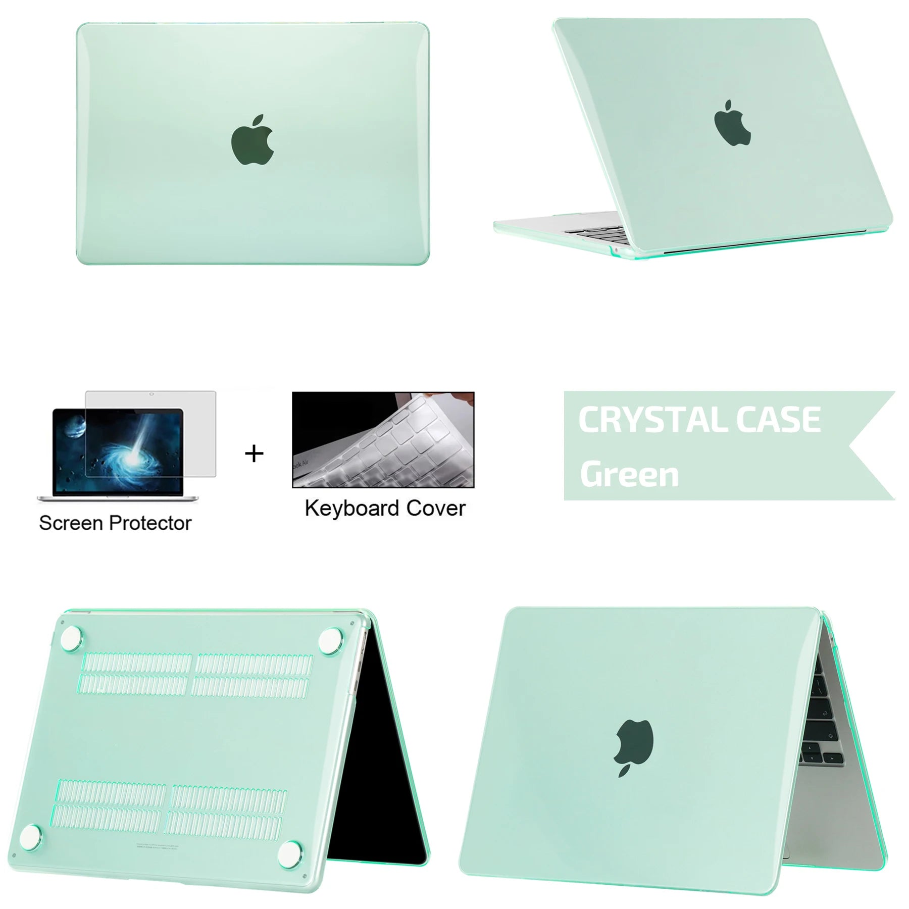Coque Rigide couleur cristal unie pour MacBook